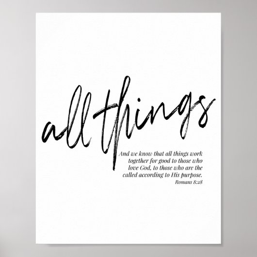 Alle Dinge arbeiten zusammen für gut... - Römer 8: Poster (Vorne)