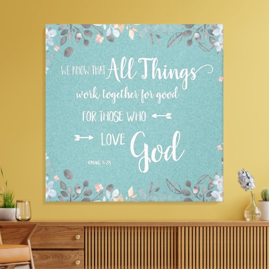 Alle Dinge arbeiten zusammen - um 8:28 Uhr Leinwanddruck (Insitu (Wohnzimmer))