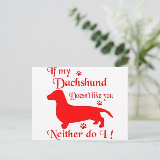 ALLE DINGE DACKEL POSTKARTE (Stehend Vorderseite)