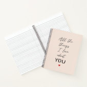 Alle Dinge, die ich über Sie Liebe Valentines Gesc Notizblock (Innenseite)