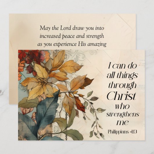 Alle Dinge durch Christus Bibel Verse Flat Card (Vorne/Hinten)