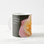 Alle Dinge durch Christus Philippinen 4:13 Rose Kaffeetasse (Vorderseite Links)