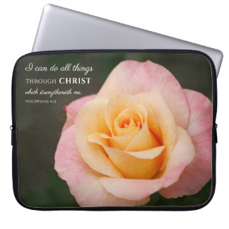 Alle Dinge durch Christus Philippinen 4:13 Rose Laptopschutzhülle