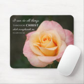 Alle Dinge durch Christus Philippinen 4:13 Rose Mousepad (Mit Mouse)