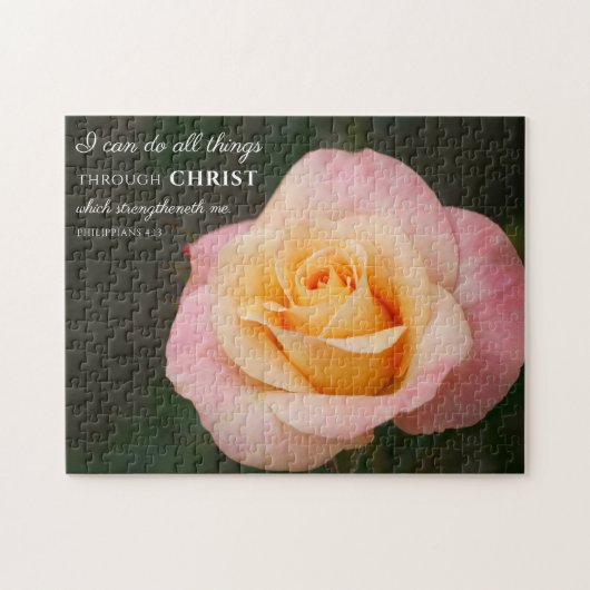Alle Dinge durch Christus Philippinen 4:13 Rose Puzzle (Horizontal)