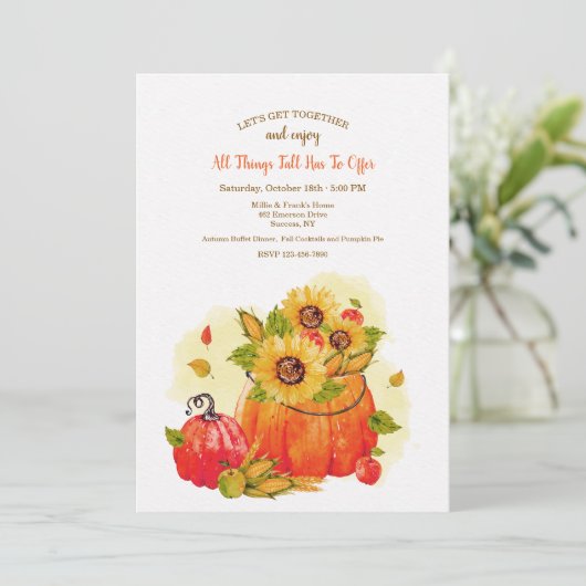 Alle Dinge fallen Einladung (Stehend Vorderseite)