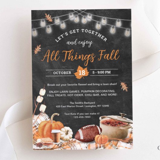 Alle Dinge fallen Party Einladung