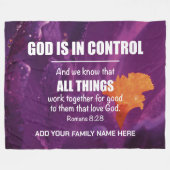 ALLE DINGE FUNKTIONIEREN ZUSAMMEN Christliche Fami Fleecedecke (Vorderseite (Horizontal))