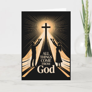 Alle Dinge kommen von Gott Christliche Anbetung Ei Karte