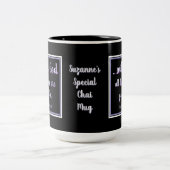 Alle Dinge möglich Schwarz Lila Inspiration Zweifarbige Tasse (Mittel)