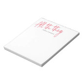 Alle Dinge schreiben Notizblock (Rotiert)