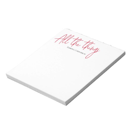 Alle Dinge schreiben Notizblock (Rotiert)