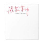 Alle Dinge schreiben Notizblock (Vorderseite)