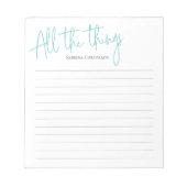 Alle Dinge schreiben Notizblock (Vorderseite)