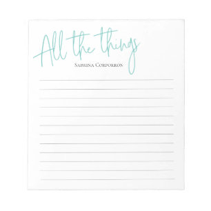 Alle Dinge schreiben Notizblock