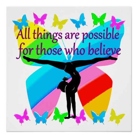 ALLE DINGE SIND FÜR DIESES GYMNASTIKMÄDCHEN MÖGLIC POSTER (Vorderseite)