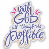 Alle Dinge sind möglich Aufkleber (Vorderseite)