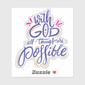 Alle Dinge sind möglich Aufkleber (Blatt)