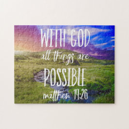 Alle Dinge sind möglich Bibel Verse Christlich Puzzle