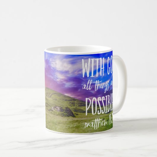 Alle Dinge sind möglich Bibel Verse Scripture Kaffeetasse (VorderseiteRechts)