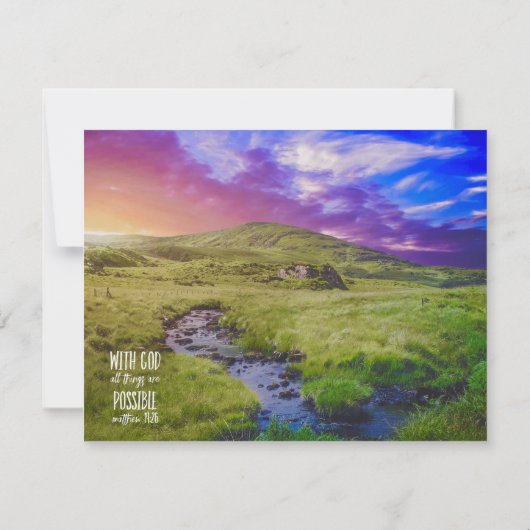 Alle Dinge sind möglich Bibel Verse Scripture Karte (Rückseite)