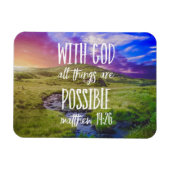Alle Dinge sind möglich Bibel Verse Scripture Magnet (Horizontal)