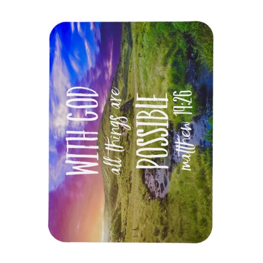 Alle Dinge sind möglich Bibel Verse Scripture Magnet (Vertikal)