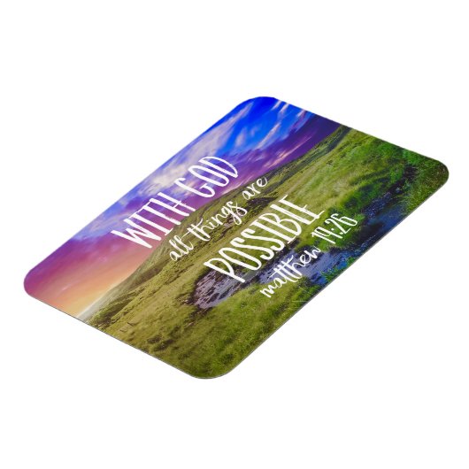 Alle Dinge sind möglich Bibel Verse Scripture Magnet (Linke Seite)