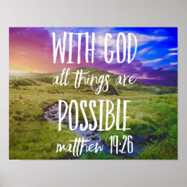 Alle Dinge sind möglich Bibel Verse Scripture Poster
