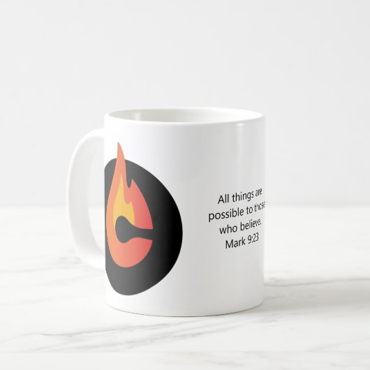 Alle Dinge sind möglich MARK 9:23 Kaffeetasse (Vorderseite Links)