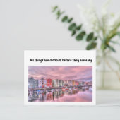 Alle Dinge sind schwierig, bevor sie einfach sind. Postkarte (Stehend Vorderseite)