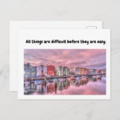 Alle Dinge sind schwierig, bevor sie einfach sind. Postkarte (Vorne/Hinten)