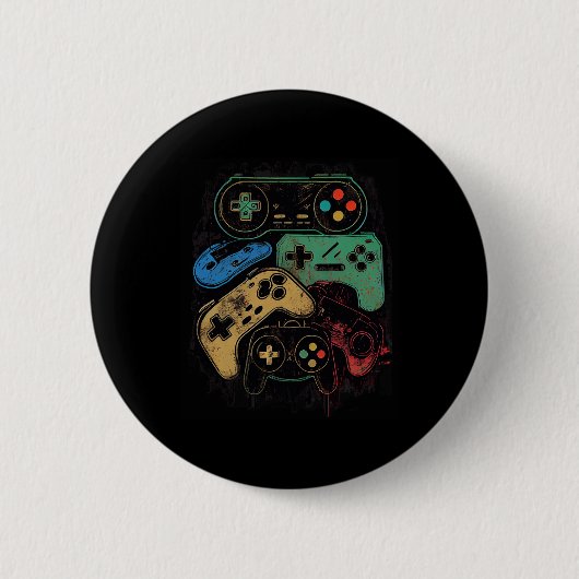 Alle Dinge Video Game Controller Gamer Grafik Button (Vorderseite)