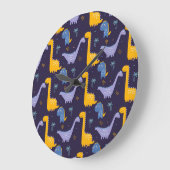 Alle Dinos groß und klein Große Wanduhr (Winkel)