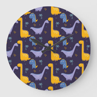 Alle Dinos groß und klein Große Wanduhr