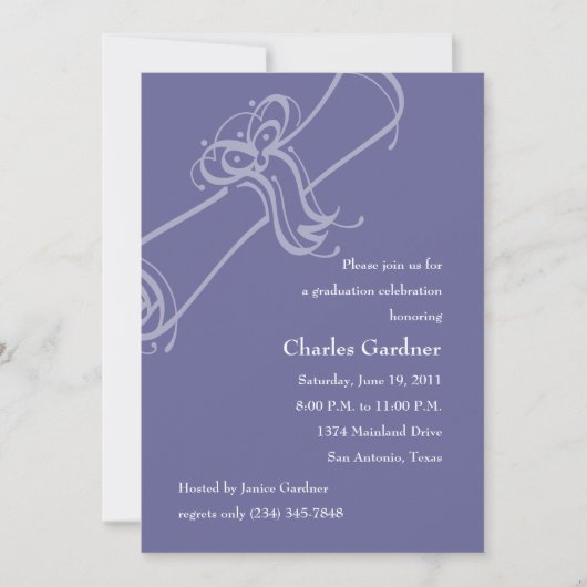 Alle Diplome eines Abschlusses Einladung (Vorderseite)