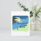 Alle Downhill Funny Slogan Postkarte (Stehend Vorderseite)