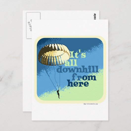 Alle Downhill Funny Slogan Postkarte (Vorne/Hinten)