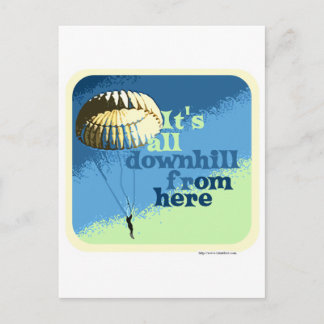Alle Downhill Funny Slogan Postkarte