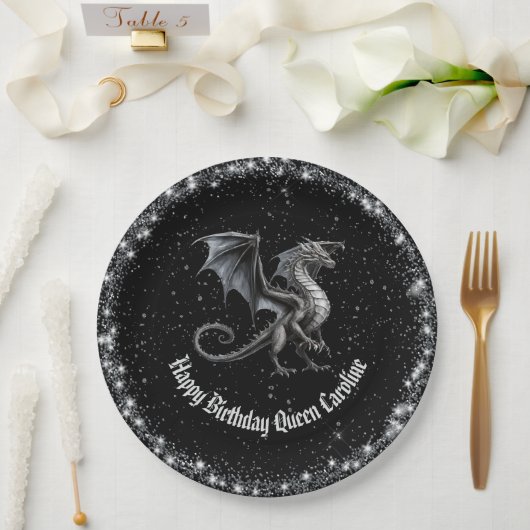 Alle Drachen Geburtstagsaufruf Pappteller (Hochzeit)