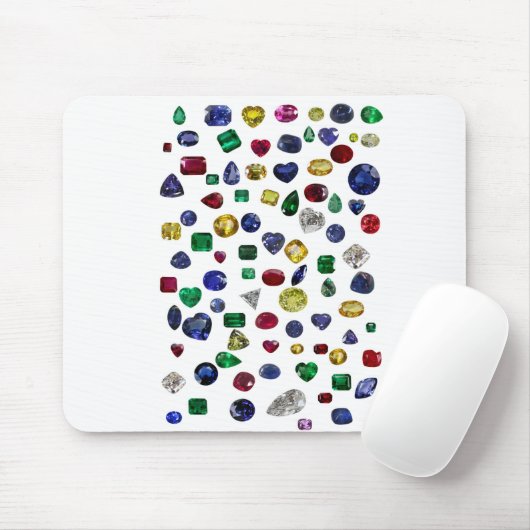 Alle Edelsteine farbig Mousepad (Mit Mouse)