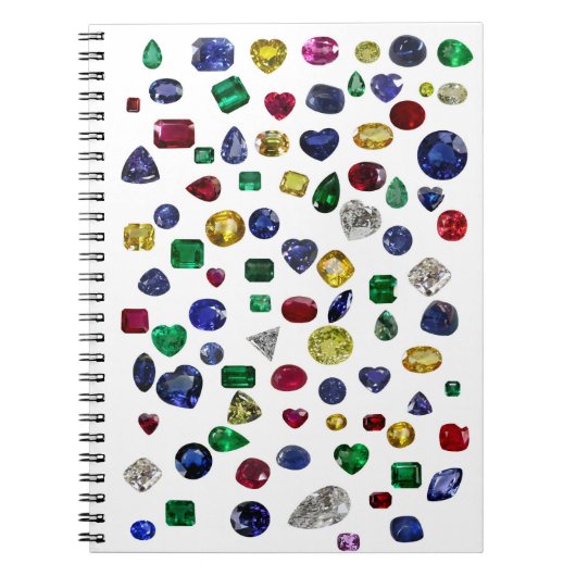 Alle Edelsteine farbig Notizblock (Vorderseite)