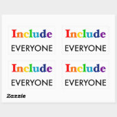 Alle einbeziehen - Neurodiversitätsbewusstsein Rechteckiger Aufkleber (Blatt)