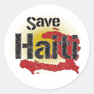 ALLE Einnahmen gehen an RED CROSS - Rett Haiti Runder Aufkleber