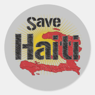 ALLE Einnahmen gehen an RED CROSS - Rett Haiti Runder Aufkleber