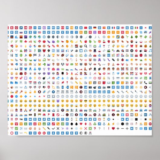 Alle Emojis aus Twitter auf diesem Poster (Vorne)