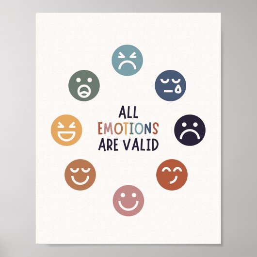 Alle Emotionen sind gültig Poster (Vorne)