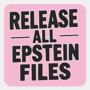 Alle Epstein-Dateien freigeben Quadratischer Aufkleber