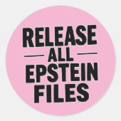 Alle Epstein-Dateien freigeben Runder Aufkleber (Vorderseite)