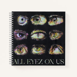 Alle Eyez über uns: Ein Gitter des Gerichts Notizblock